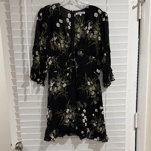 Reformation Black Floral Dress